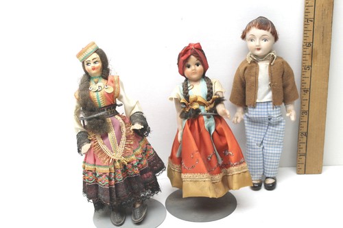 Lote de 10 muñecas vintage esmaltadas hechas a mano de nitrocelulosa porcelana de plástico - Imagen 6 de 11