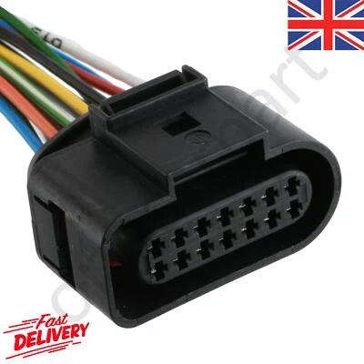 PARLEX 14 Pin Electrical Connector Female Plug For Audi Seat Skoda VW 6X0973717