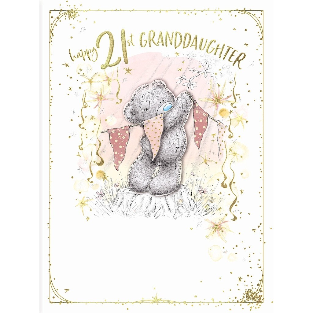 Birthday Card GRANDDAUGHTER 21st 21. 12-INCH LARGE Me to You Card.