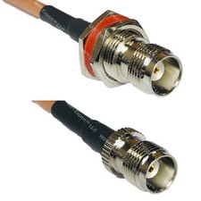 RG400 TNC FEMALE BULKHEAD to TNC FEMALE RF Cable FAST-SHIP LOT