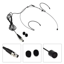 Double-Earhook Headset Mic-Headworn Microphone For For Shure Wireless