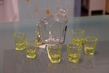 Set bottiglia e bicchierini cristallo di Boemia