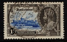Gold Coast 1935 King George V 1d Silver Jubilee SG113 Used