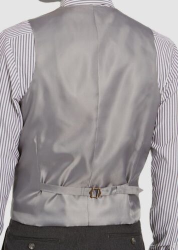 $115 Alfani Men's Gray Slim-Fit Stretch Solid Four-Button Suit Vest Size M - Picture 2 of 2
