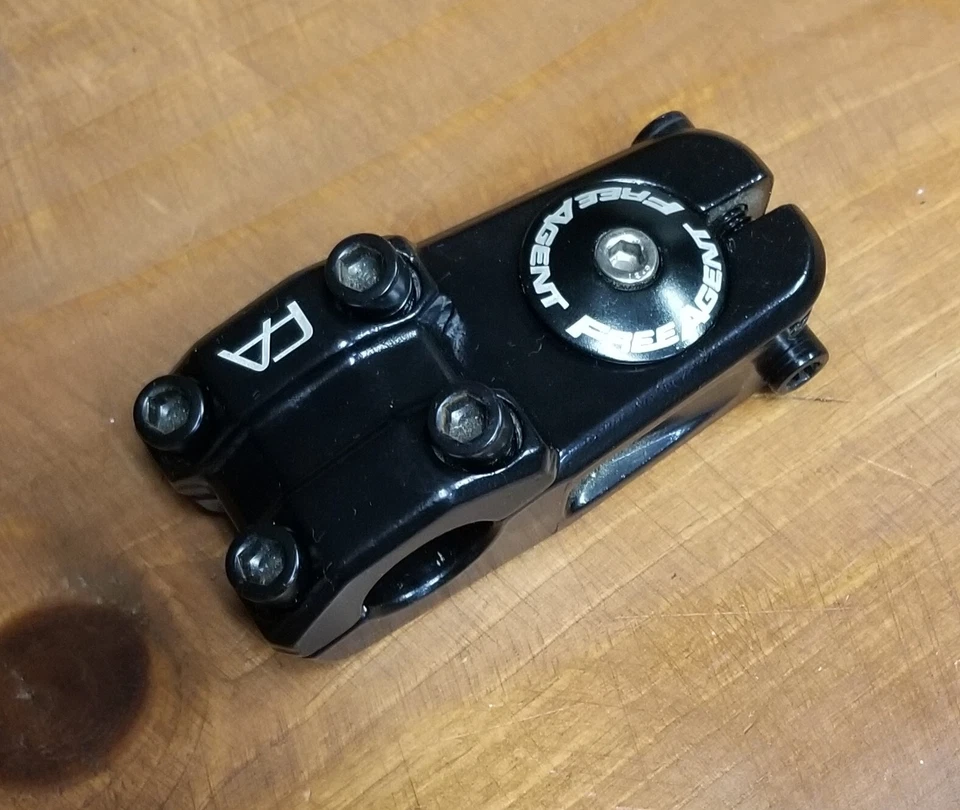 Bmx Free Agent Bike Stem Threadless Neck Gloss Black W/Cap Haro Gt Dyno Mosh SE - Image 2 of 3