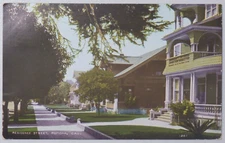 Residence Street Pomona California Street View with Homes 1909 DB Postcard 3191