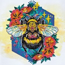 Bead Embroidery Kit "Sweetly" size 5.9"x5.9" / 15.0x15.0 cm