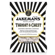 Jakemans Throat  Chest Soothing Menthol Lozenges SUGAR FREE 50G