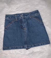Gymboree Outlet Prep School Denim Skirt with Attached Shorts Size 6