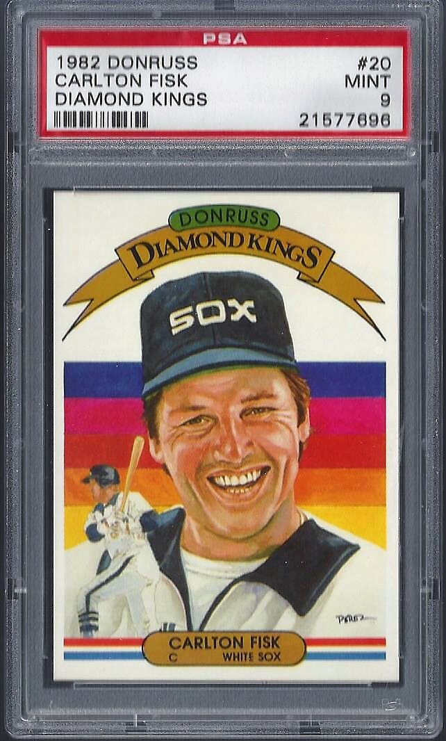 1982 Donruss #20 Carlton Fisk Diamond Kings White Sox PSA 9 Mint 21577696
