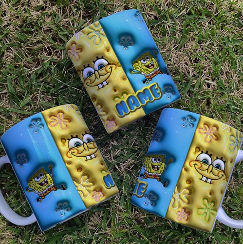 SpongeBob water bottle personalised water bottle for kids SpongeBob Mug gift - Picture 3 of 10