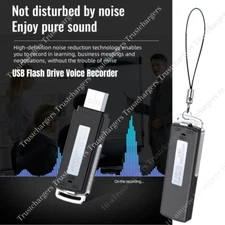16/33GB USB Voice Activated Recorder Digital Audio Listening Device Dictaphone
