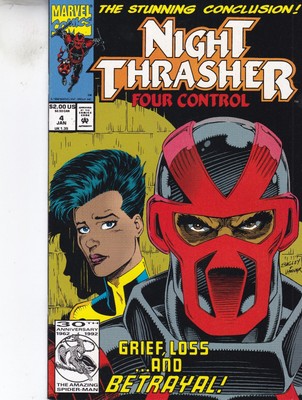 MARVEL COMICS NIGHT THRASHER VIER KONTROLLE #4 JANUAR 1993 VERSAND AM SELBEN TAG