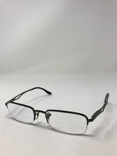 Ray Ban Eyeglass Frame Black/Metal 52-19-140 HALF RIM QR35