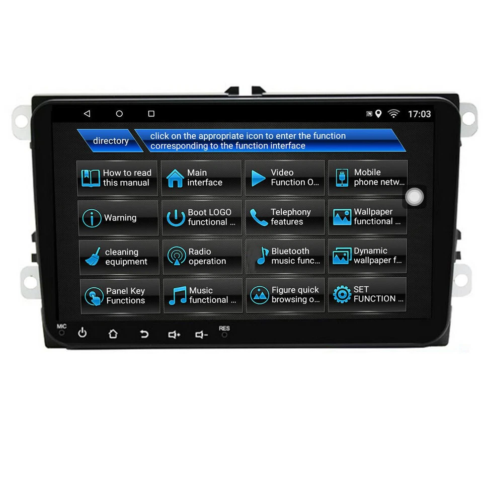 9"Android GPS Navi Autoradio DAB+ USB BT MP3 Für VW Touran Caddy Polo Passat Eos - Bild 4 von 4
