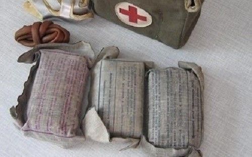 Set x 11 Trauma Wunde Verband Armee Erste-Hilfe-Kit Militär UdSSR 70er-80er Jahre - Bild 7 von 7