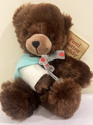 Dan Dee Feel Better Teddy Bear Broken Arm Sick Get Well Brown Plush With Tag