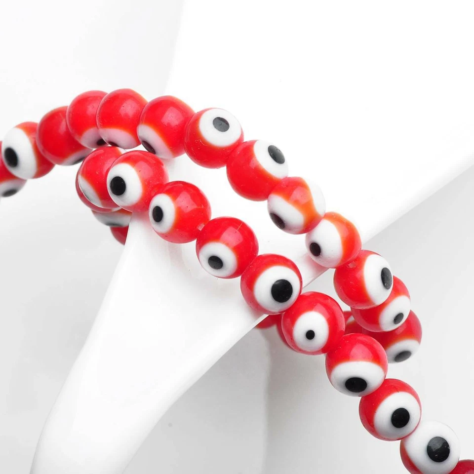 Lote de 100 cuentas sueltas redondas de vidrio de murano Millefiori de 6 mm para hacer joyas Foto 4 de 4