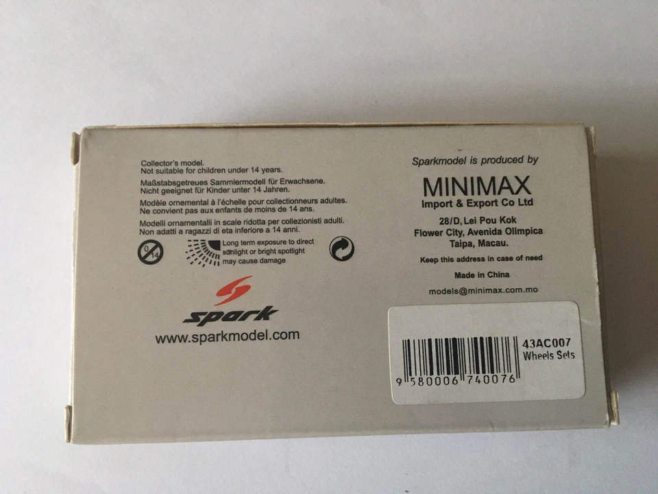 SPARK FELGEN 1:43 ?? 8STÜCK,RESIN - Bild 4 von 4