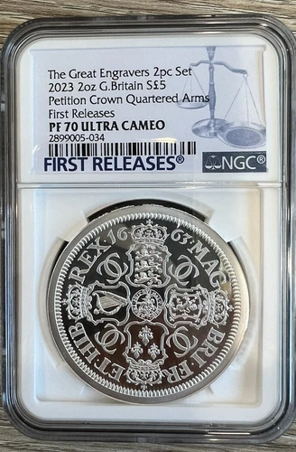 2023 Great Britain Petition Crown 5Pounds Silver Proof Coin NGC FR PF70 UC