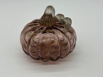 TK Maxx Halloween Rose Glas Kürbis mit Goldflecken Muster
