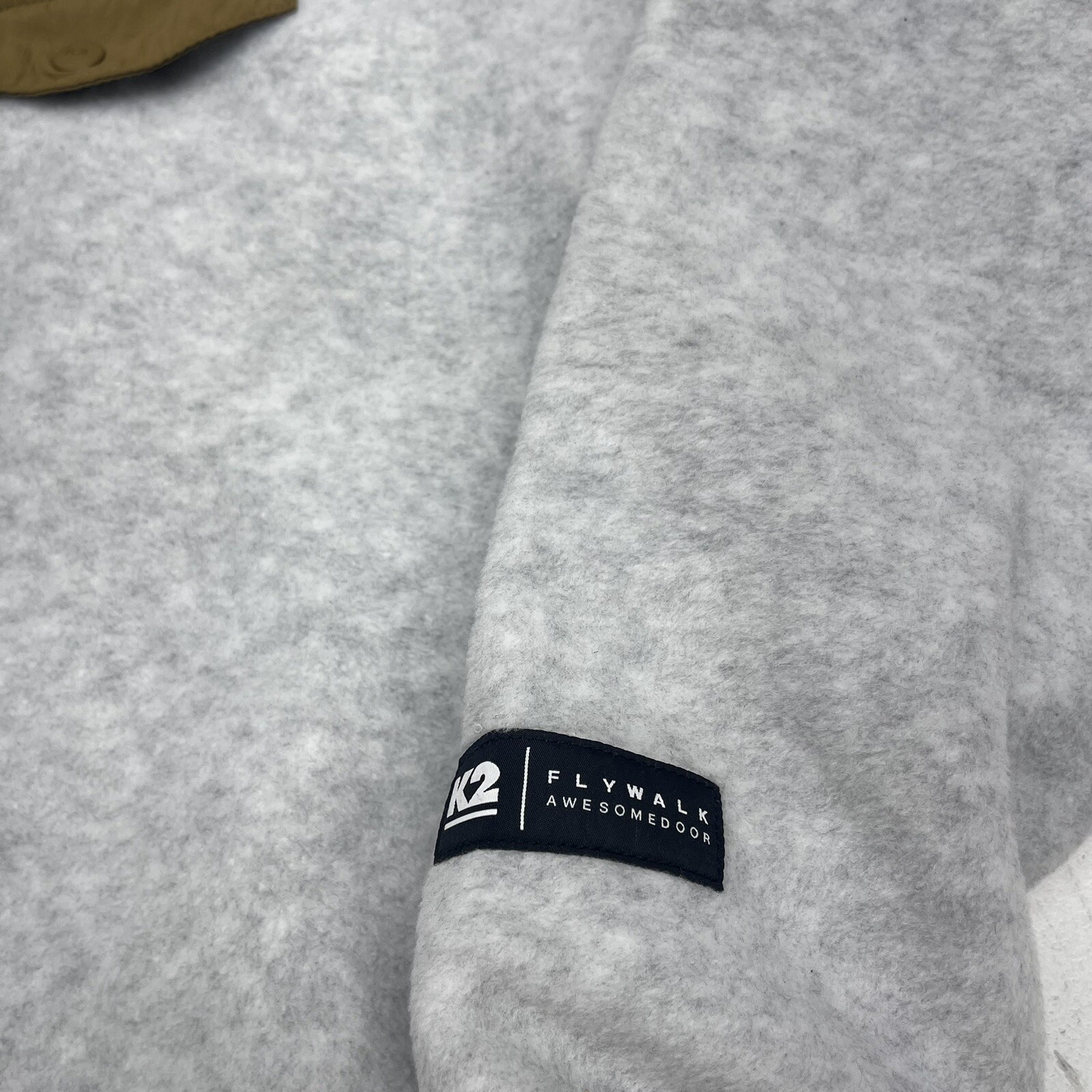 K2 Grey Half Snap Button Pullover Sweater Mens Si… - image 2