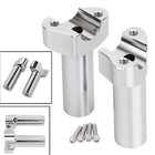 Chrome CNC 4" Straight Handlebar Risers For Harley 1" Bar Sportster Dyna Softail