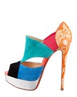 AUTH NEW WOMEN LOUBOUTIN PITOU 150 MULTI-COLOR PYTHON PLATFORM HEEL SANDALS US 7 — photo 2