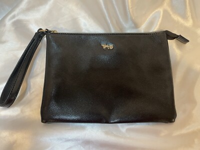 Black Handbag/purse Matthew + Julian Striped Inside Zipper Closure