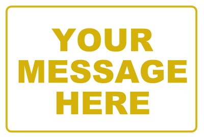 New Personalized Aluminum Metal Sign Customized With Custom Text 12'' x 18'' Size