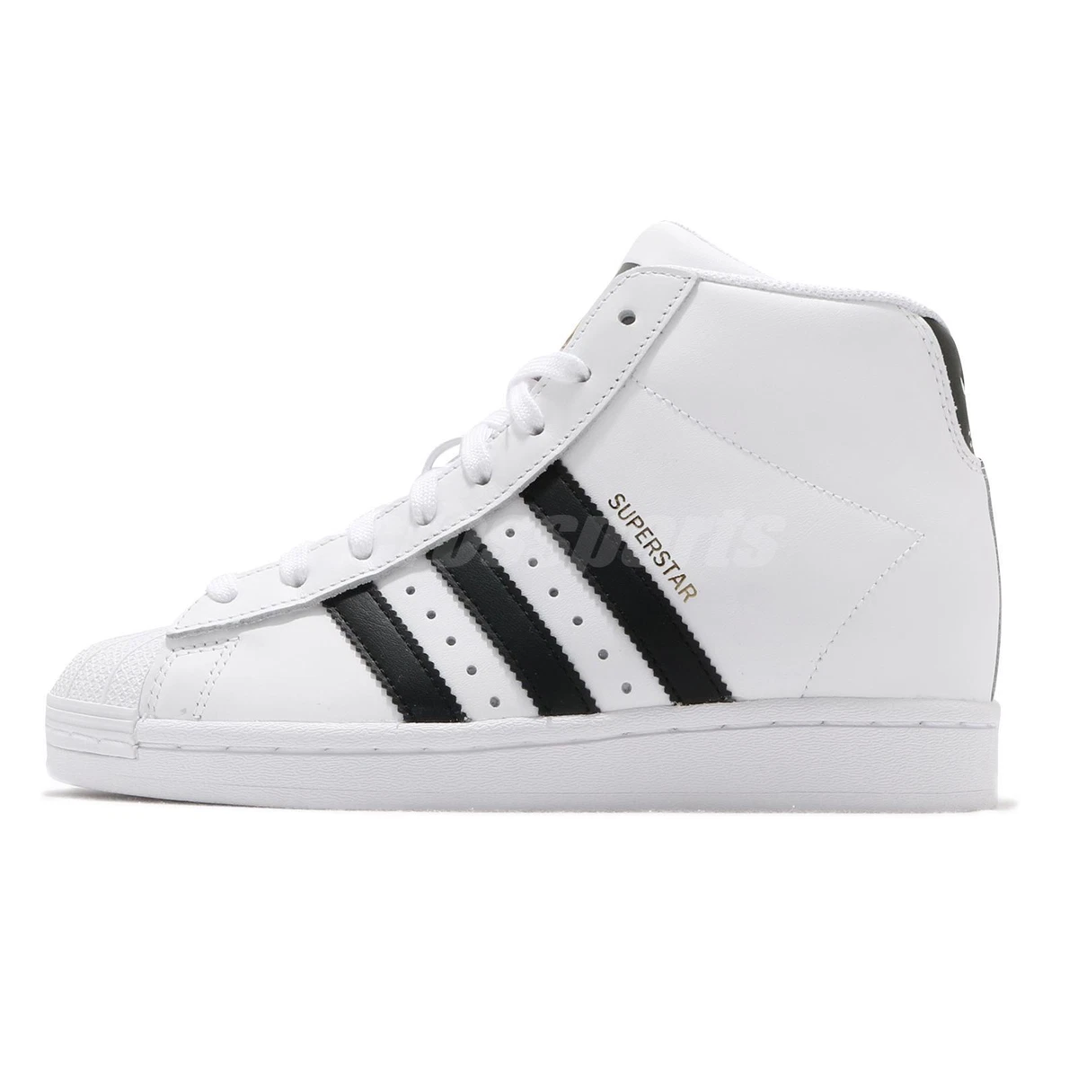 animatie Draai vast kleurstof adidas Originals Superstar Up W White Black Gold Women Casual Wedge Shoes  FW0118 | eBay