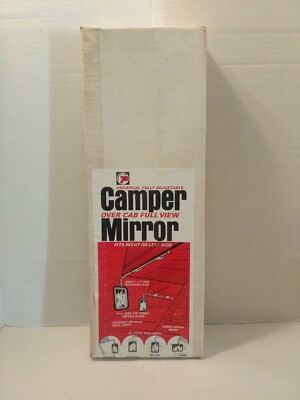Vtg Perfection Universal Adjustable Camper Over Cab Full View Mirrors Chrome '69