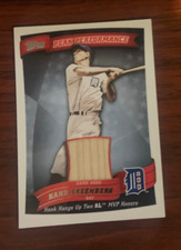 2010 Topps PPR-HG Hank Greenberg Peak Performance Bat Relic Detroit Tigers