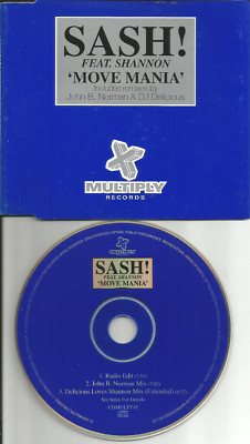 SASH! & SHANNON Move Mania MIXES & Radio EDIT & EXTEND CD Single Sash USA Seller