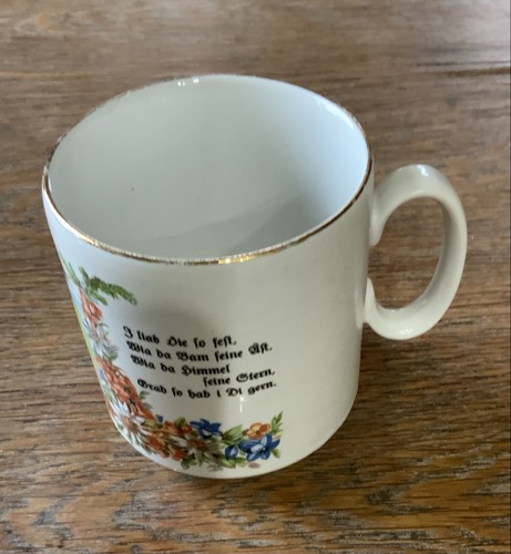 Vintage M&K Bavaria Western Germany Man Woman Poem Bavarian Coffee Tea Cup Mug - Picture 5 of 5