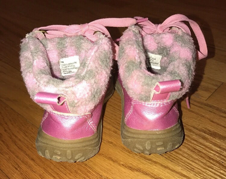 Botas CARTER'S Rosa Brillante Imitación Piel Cuadros ALASKA Niñas Pequeñas Zapatos Talla 9 # Foto 4 de 4