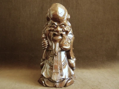 SCULPTURE BAMBOU vieux sage, Immortel - CHINE XIX ème - Photo 1/4