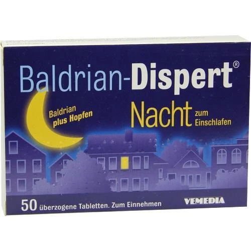 CHEPLAPHARM ARZNEIMITTEL GMBH BALDRIAN DISPERT Nacht/Einschl. überz. Tabletten 50 St PZN: 2859873