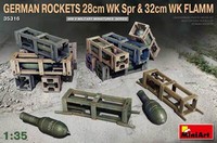 German Rockets 28Cm Wk Spr & 32Cm Wk Flamm 1:3 5 Kunststoff Modell Kit Miniart