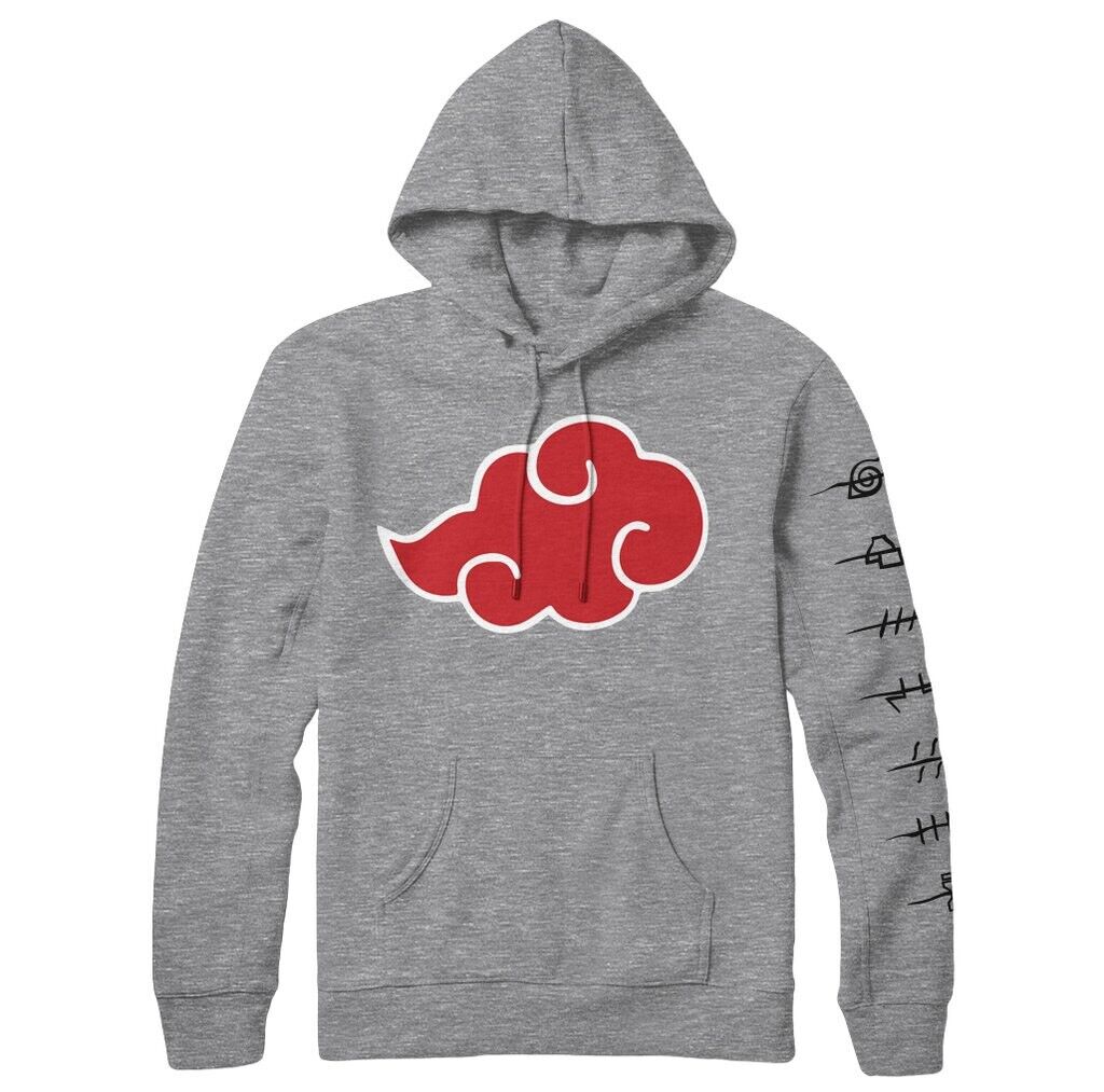 Naruto Akatsuki Cloud Symbols Adult Unisex Pullover Hoodie