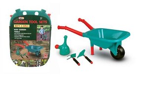 childrens wheelbarrow set