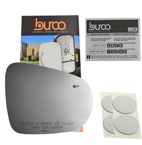 Passenger Mirror Glass w/ Blind Spot Icon Fits 21-23 Chevy Trailblazer No Mount