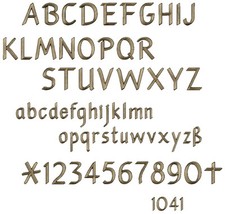 Grabschrift Bronze/Alu &bull; Schriftart 1041 &bull; Einzelbuchstaben Steinmetzqualit&auml;t