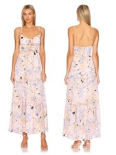 ASTR The Label Brandy Dress Blue / Peach Multi Small