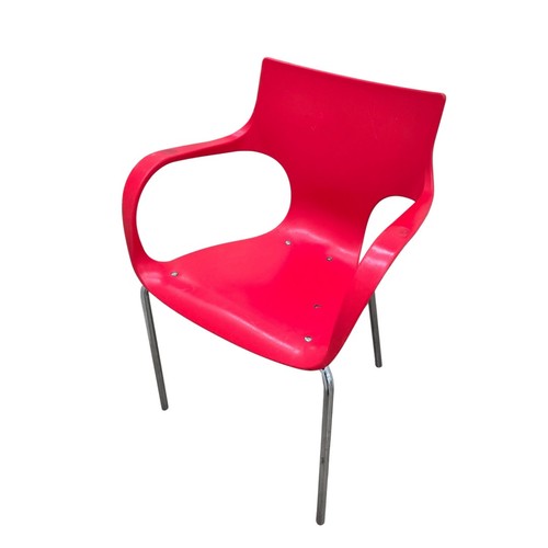 Red Plastic Dining Chair - Picture 2 of 7