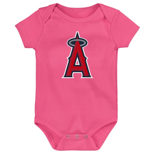 Infant Red/Navy/Pink Los Angeles Angels Baseball Baby 3-Pack Bodysuit Set - 第 2/4 張圖片