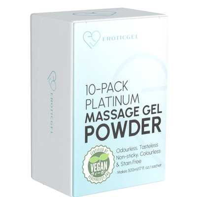 EROTICGEL Platinum Massage Gel Powder Travel Pack 10x5g Nuru Pulver vegan