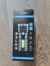 Super jasna latarka taktyczna LED USB akumulatorowe światło robocze LED 5,51 "