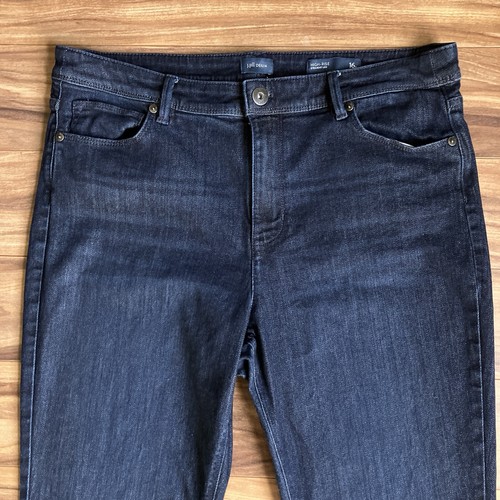 J Jill Jeans Damen 16p blau hoher Bund gerade dunkle Waschung Denim Hose - Bild 2 von 12