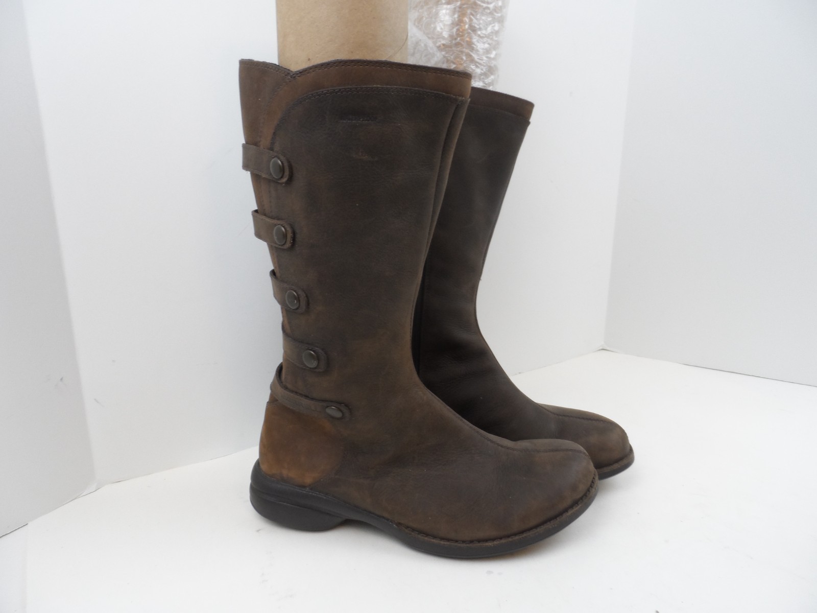 Stivali Merrell donna Captiva Launch alti impermeabili in pelle marrone taglia 7 5 US